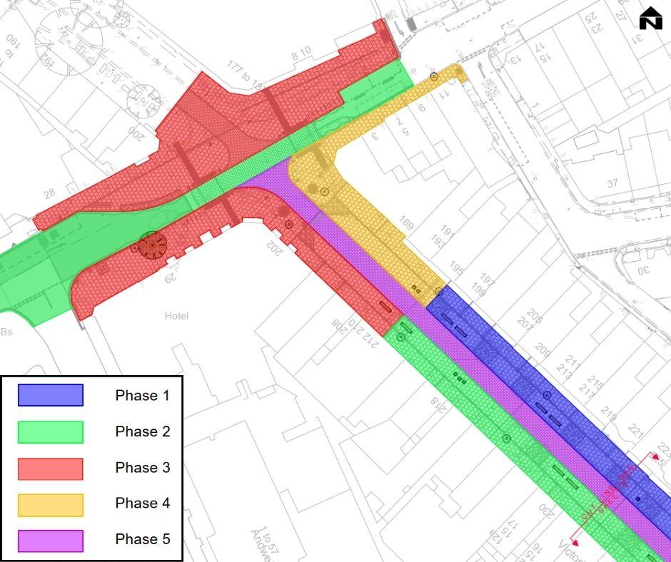 Phasing plan for Terminus Road, Eastbourne