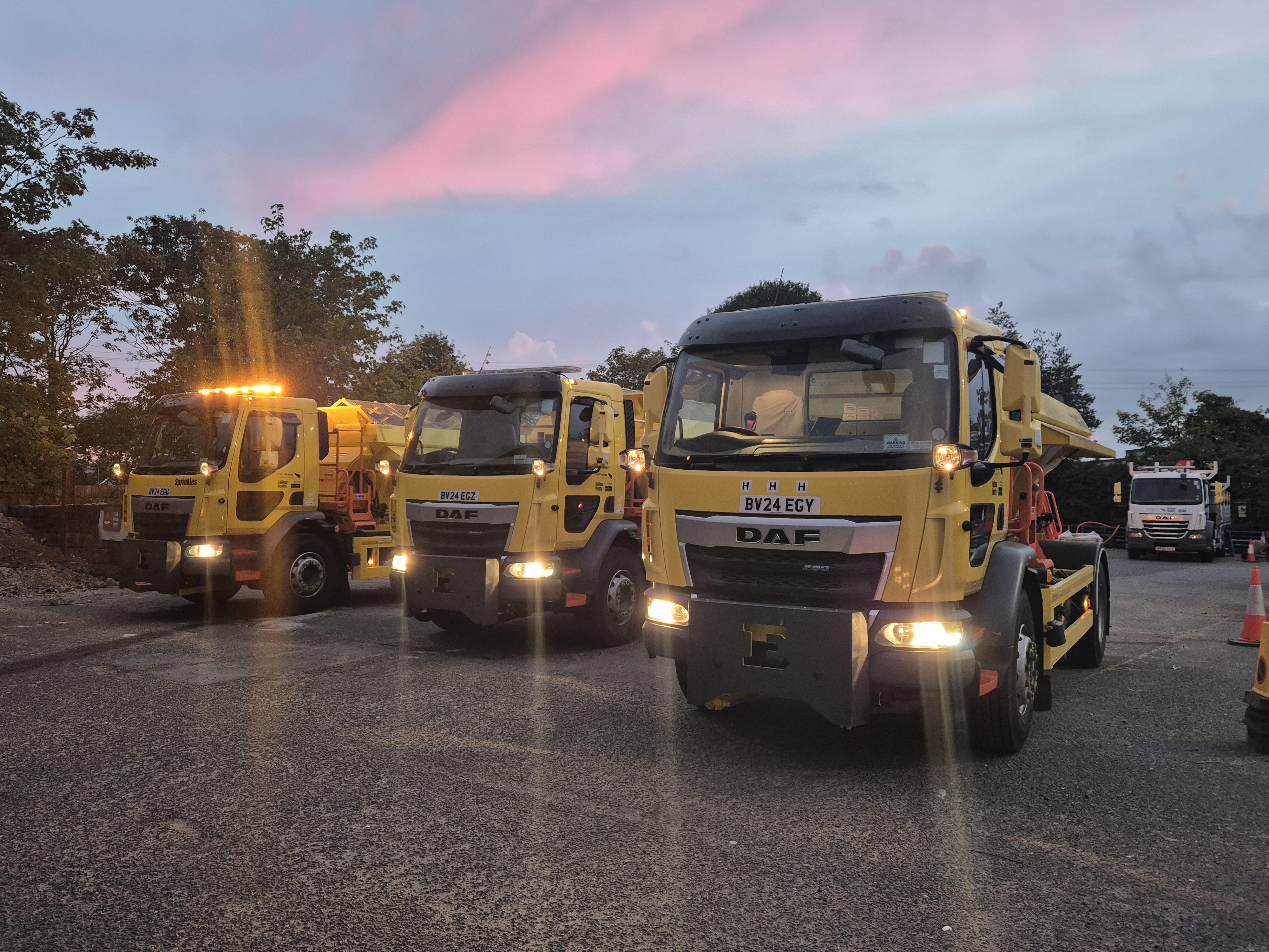 Some of our gritters ready to roll