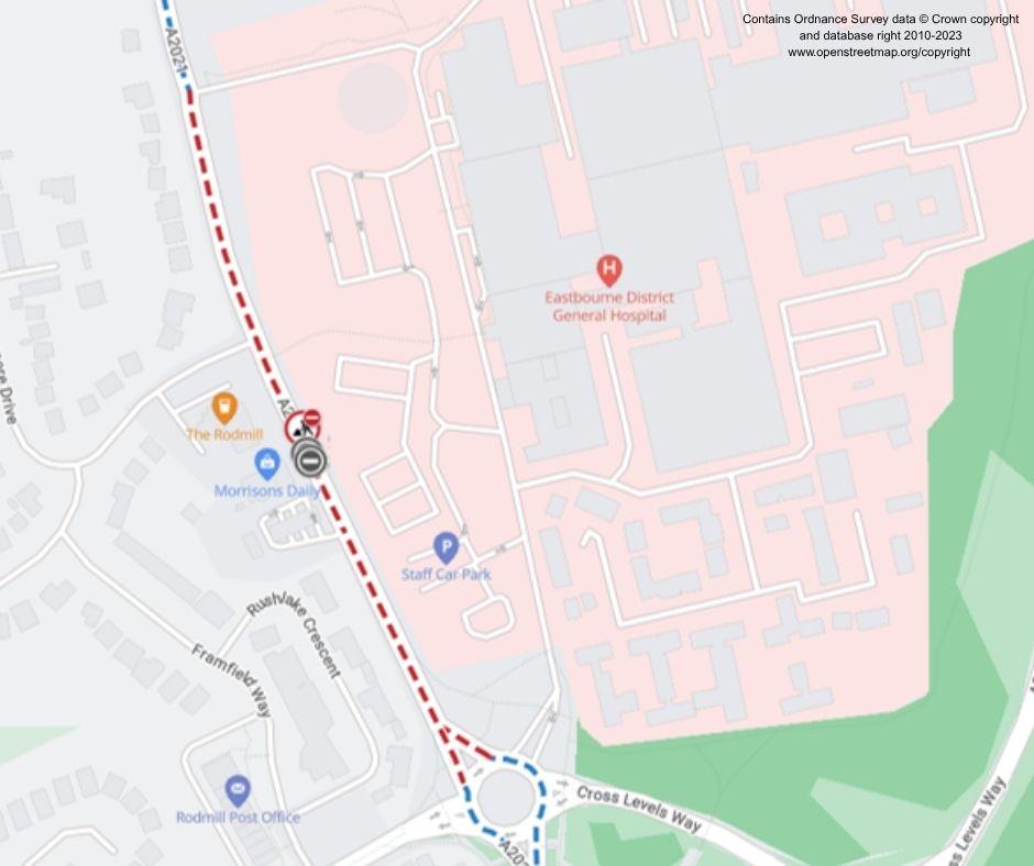 Map of works area