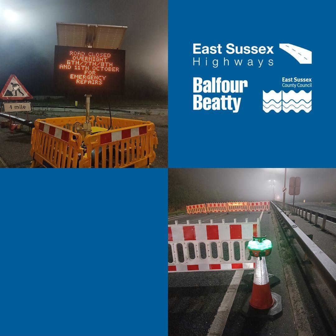 Images from the A22 emergency works