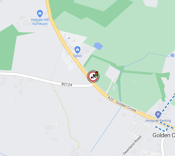 Map showing location of works area
