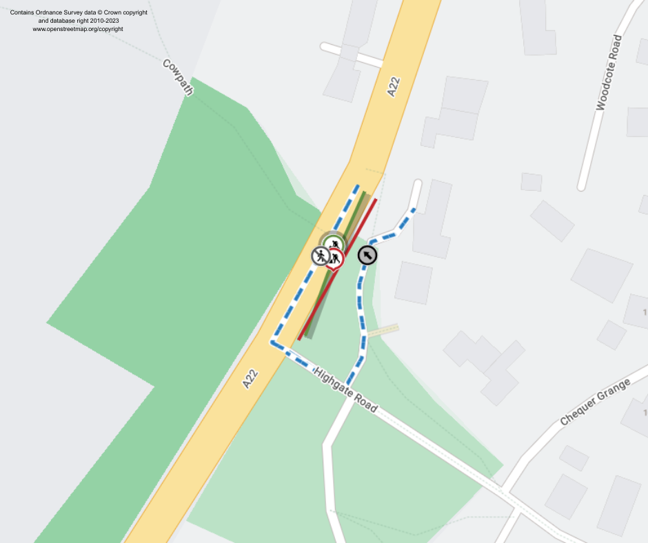 Map of works area