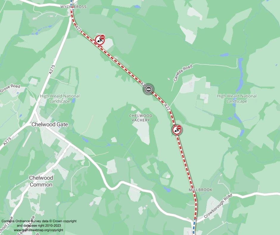 Map of works area
