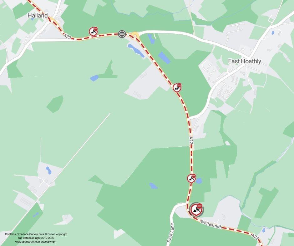 Map of works area