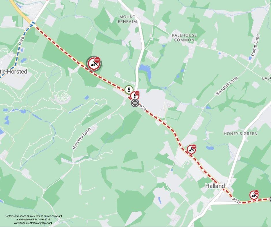 Map of works area