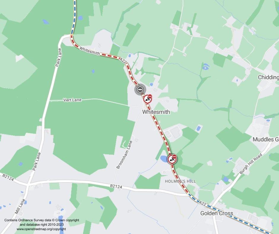 Map of work area