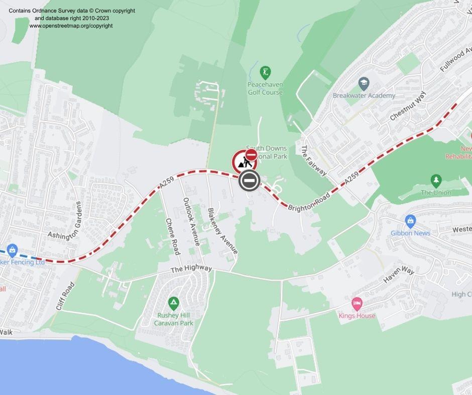 Map of works area