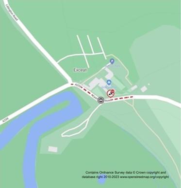 Map of works area