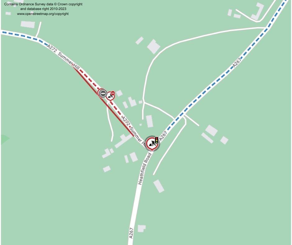 Map of works area