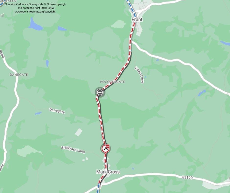 Map of works area