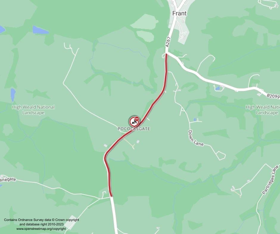 Map of works area