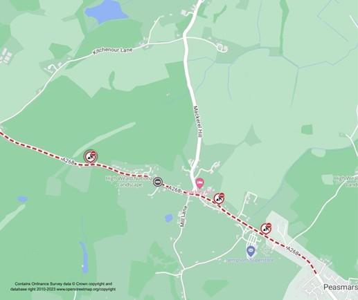 Map of works area