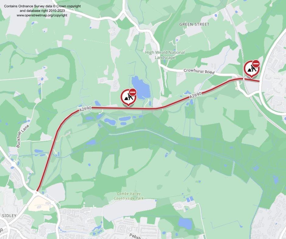 Map of works area