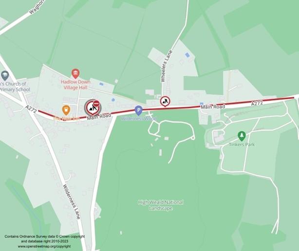 Map of works area