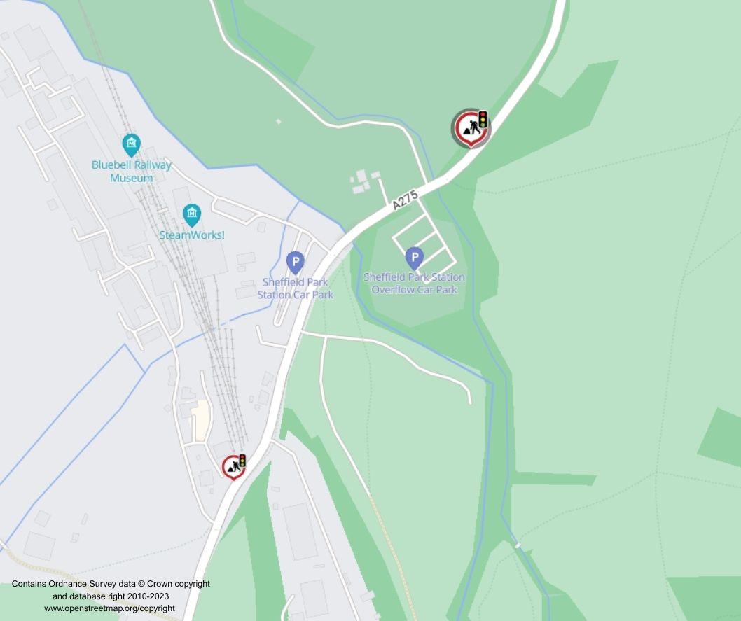 Map of works area