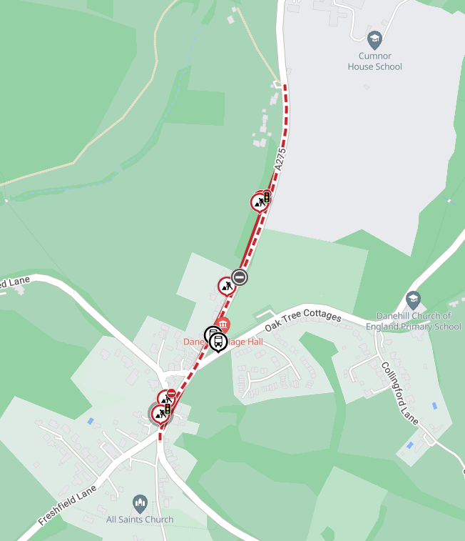 Map of works area