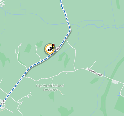 Map showing location of works area