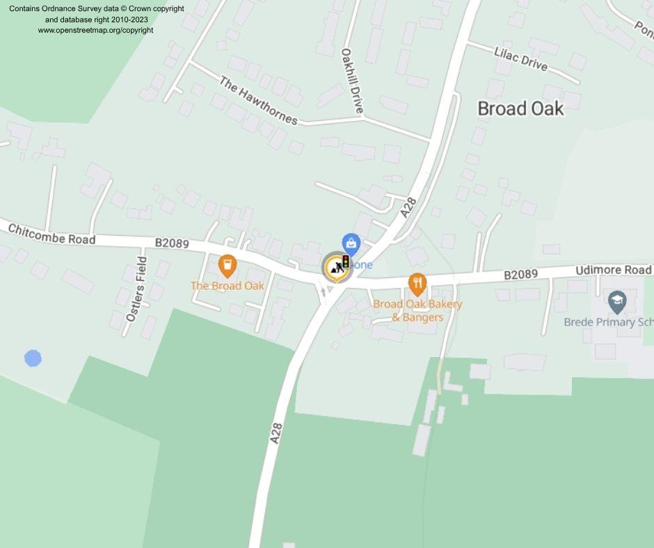 Map of works area