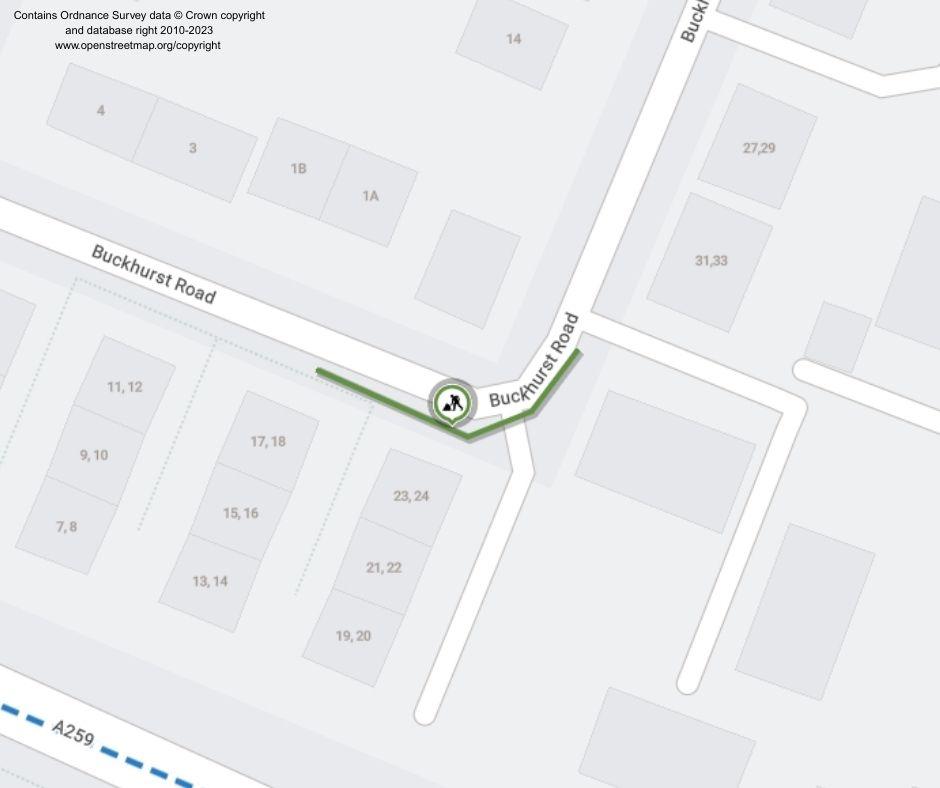 Map of works area