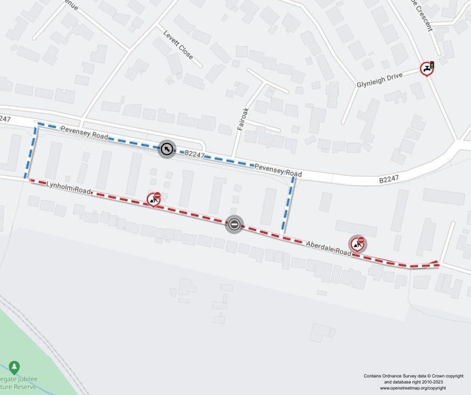 Map of works area and diversion route