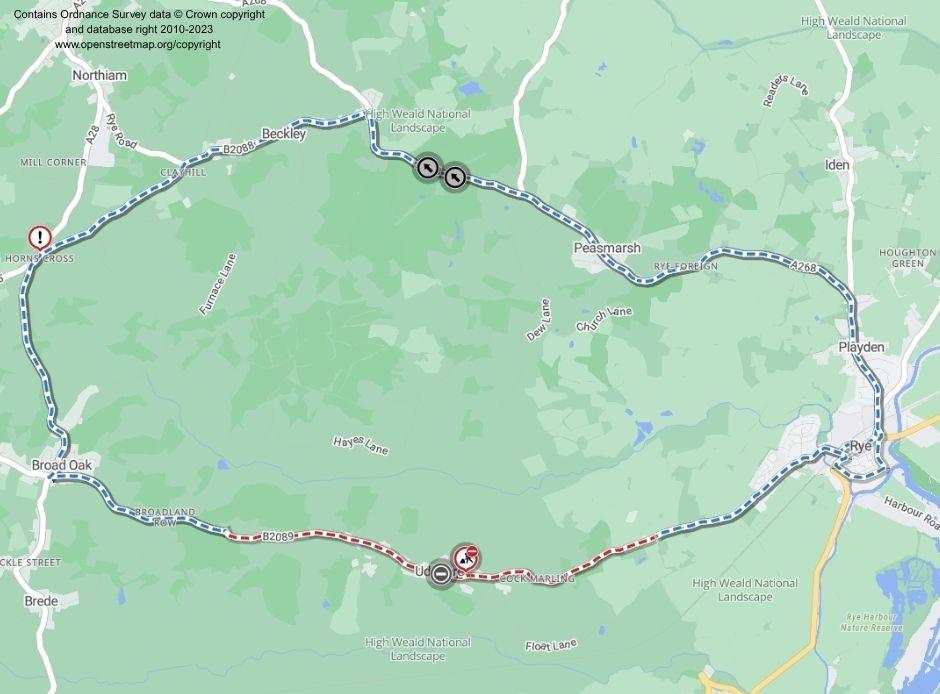 Map of works area and diversion route