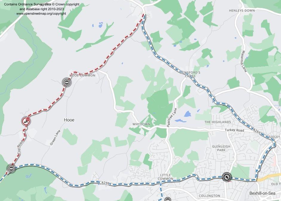 Map of works area and diversion route