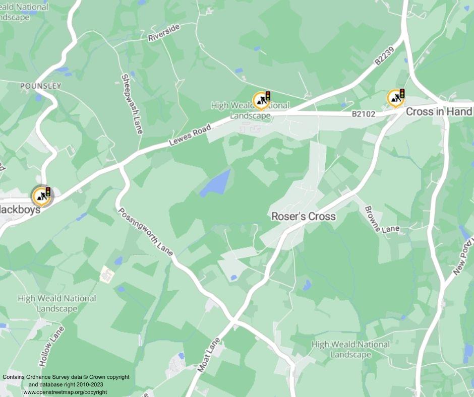 Map of works area