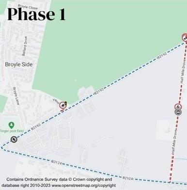 Map of works area (Phase 1)