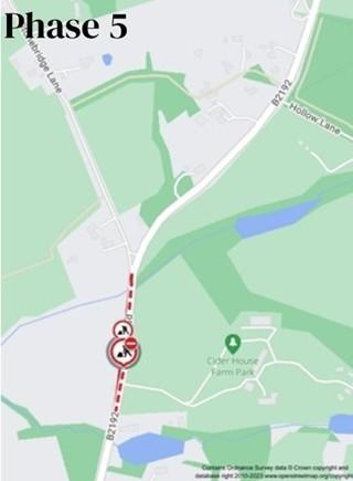Map of works area (Phase 5)