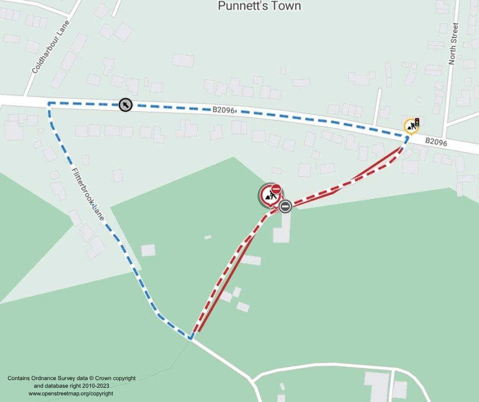 Map of works area