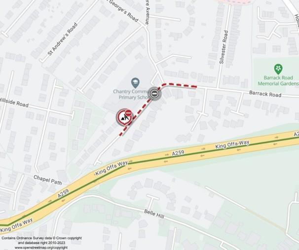Map of works area