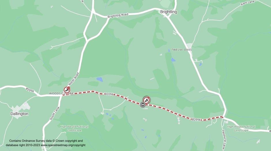 Map of works area