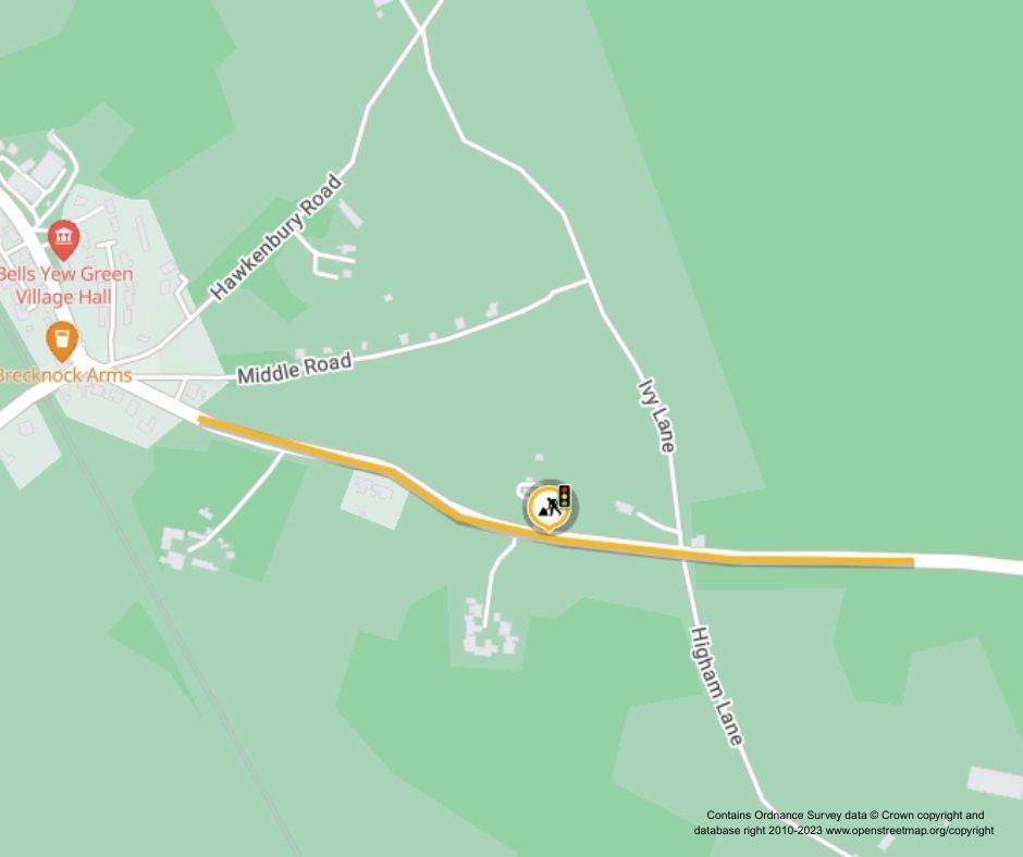 Map of works area