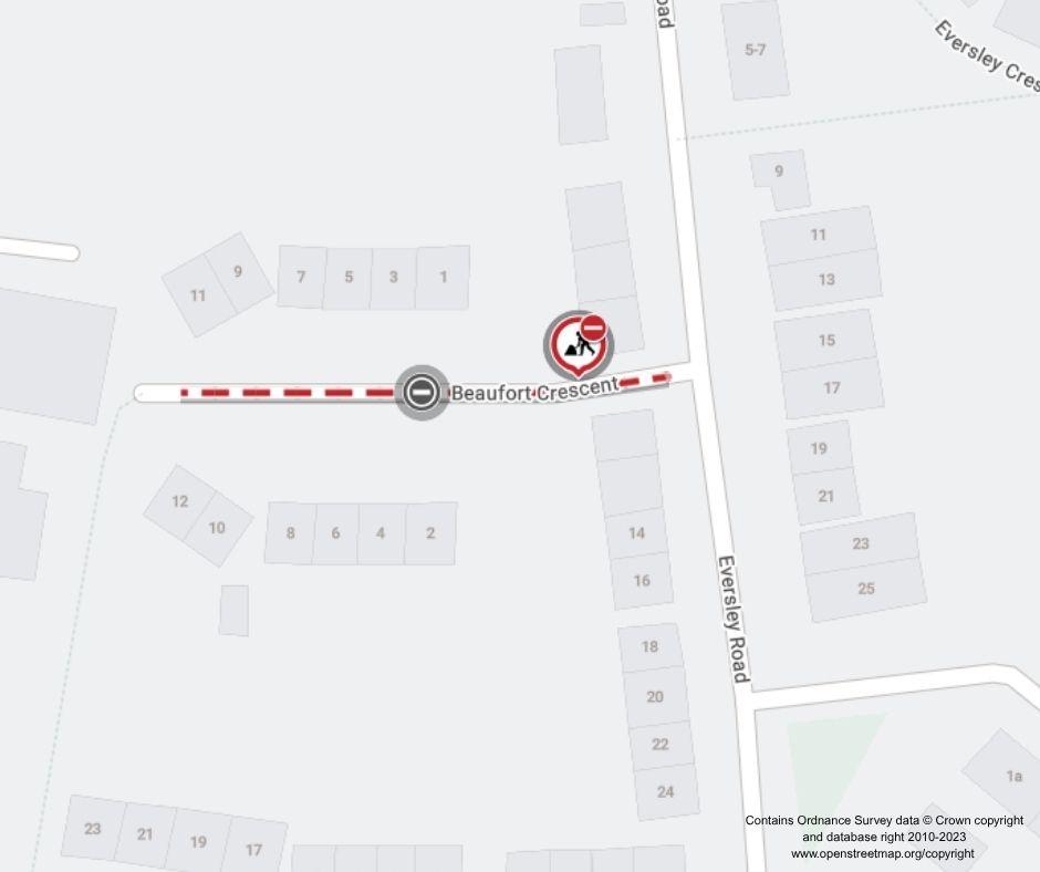Map of works area