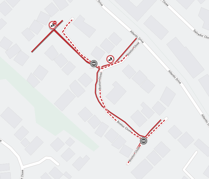 Map of works area