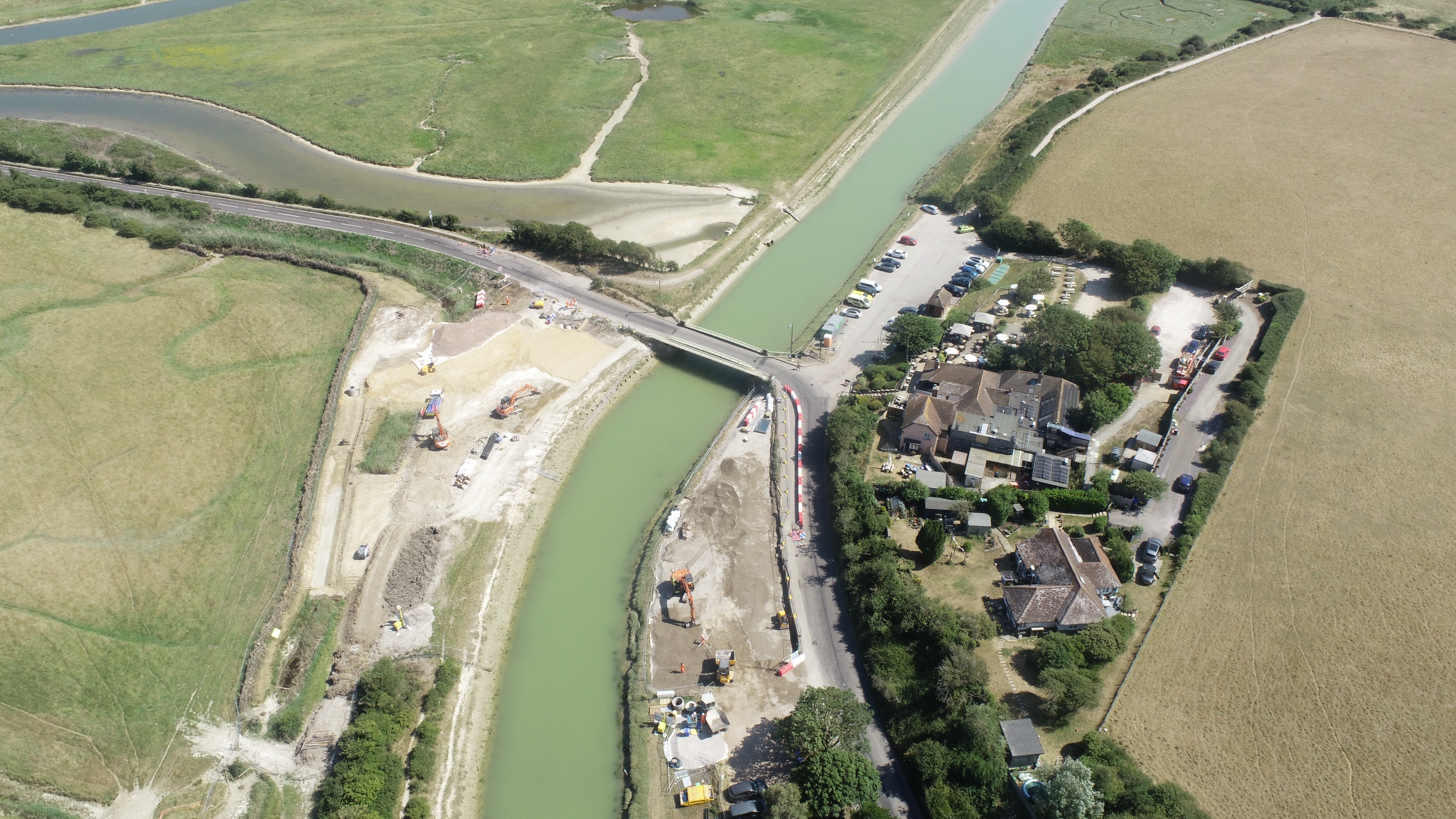 Drone photo of bridge site