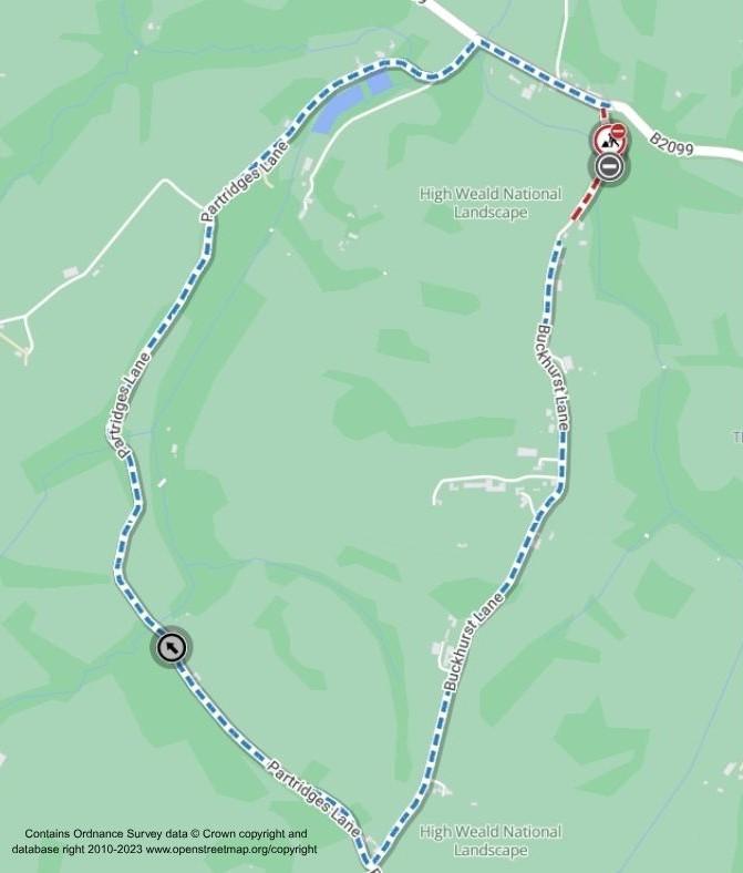 Map of works area and diversion route