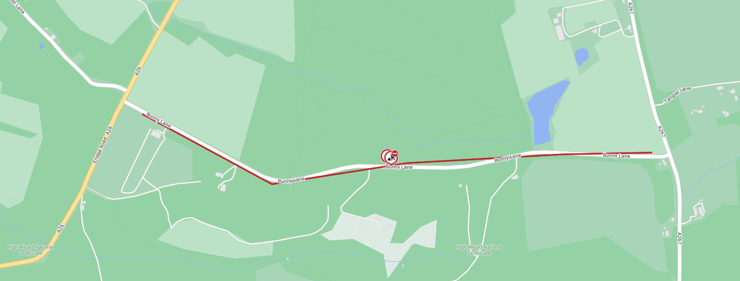 Map showing location of works area