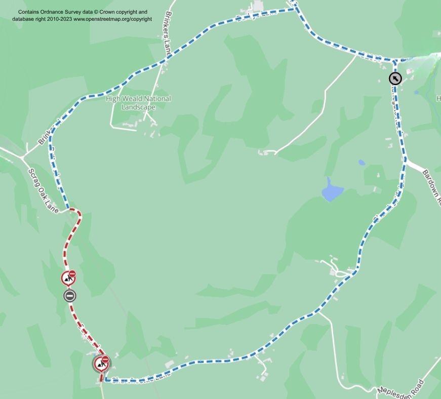 Map of works area and diversion route