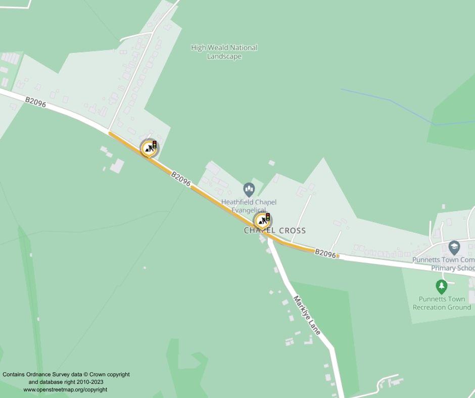 Map of works area