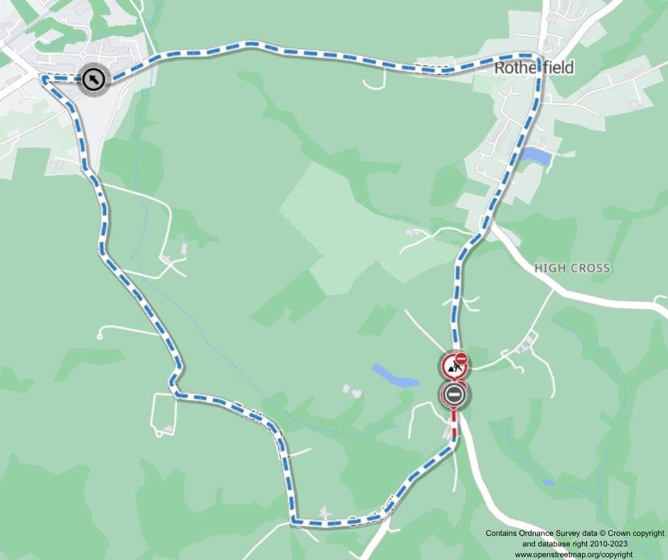 Map of works area and diversion route
