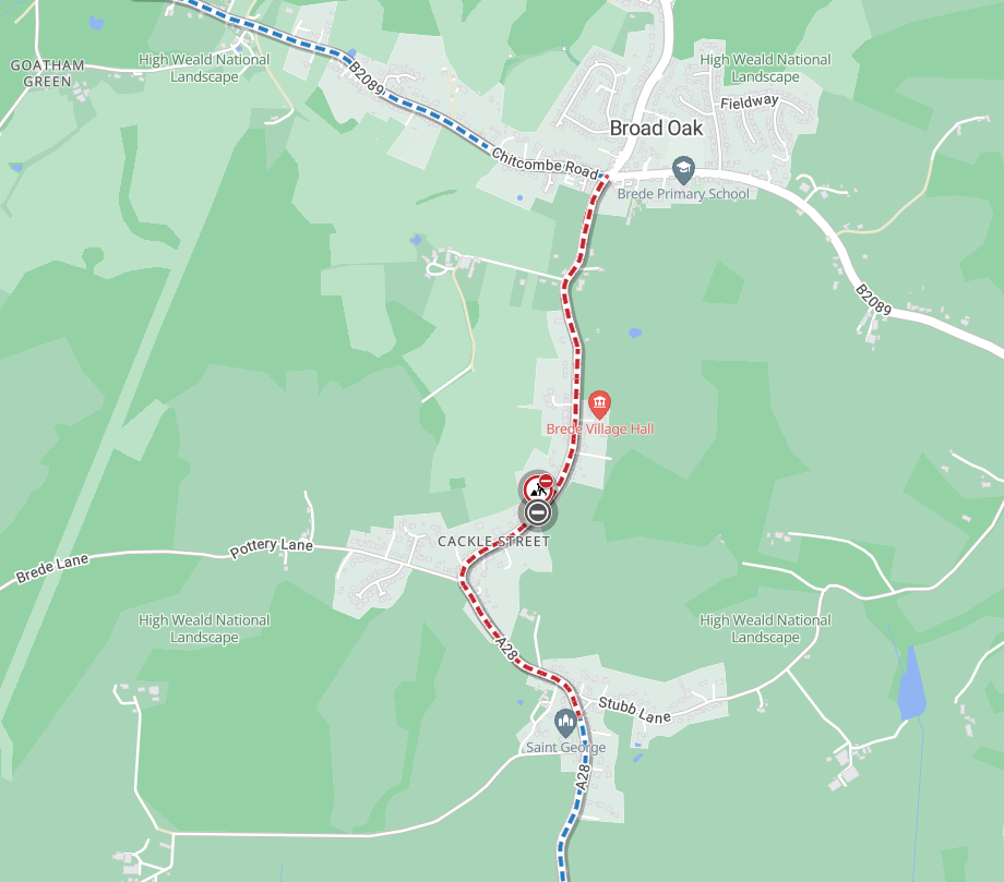 Map of works area