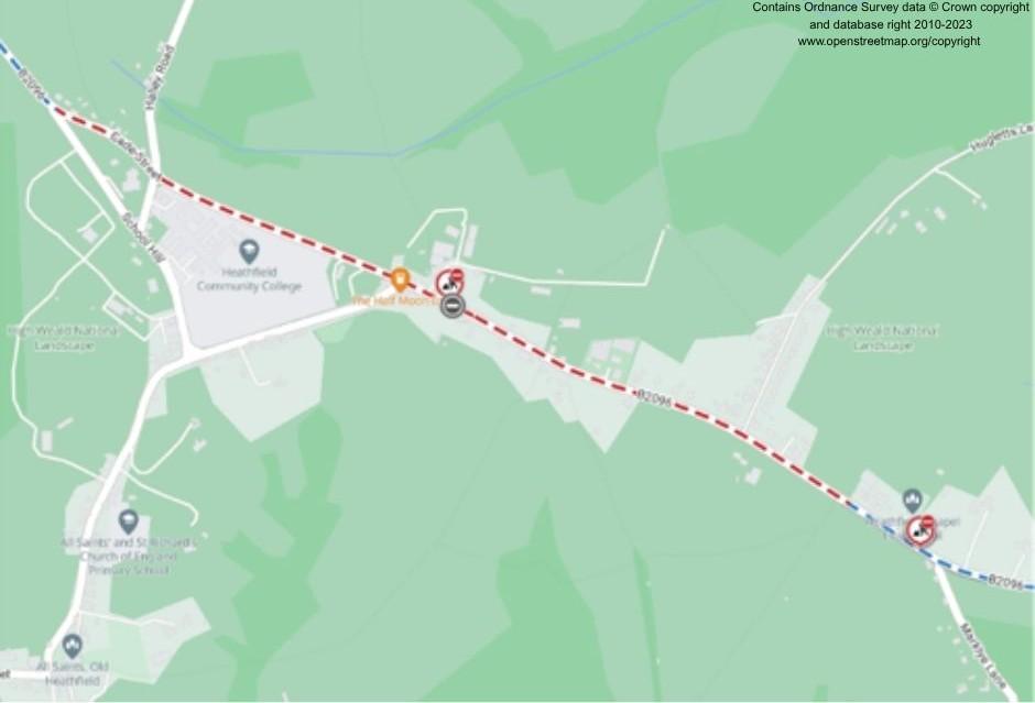 Map of works area