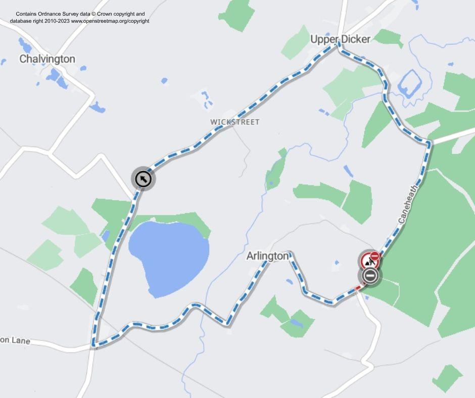 Map of works area and diversion route