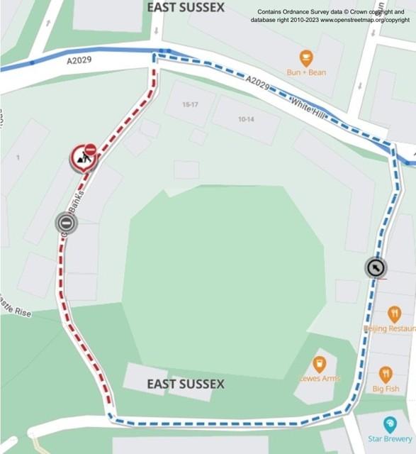 Map of works area and diversion route