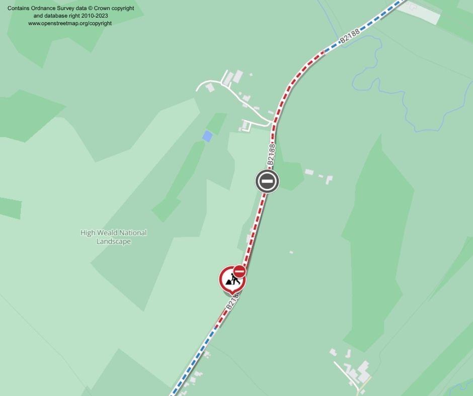 Map of works area