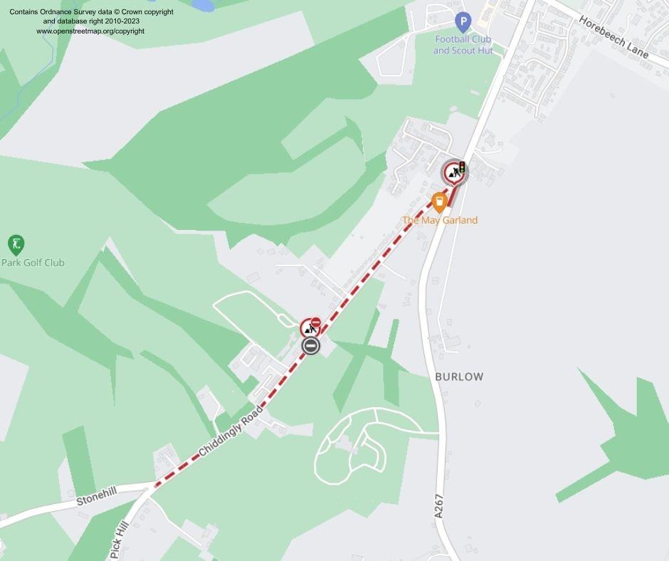 Map of works area