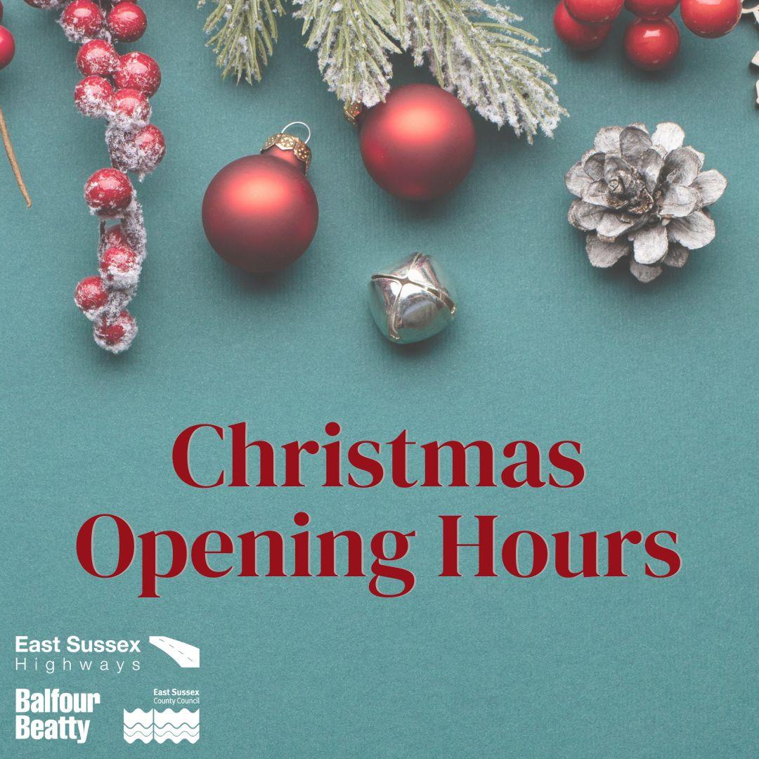 Christmas opening hours
