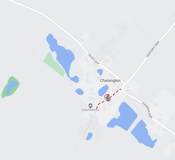 Map showing location of works area