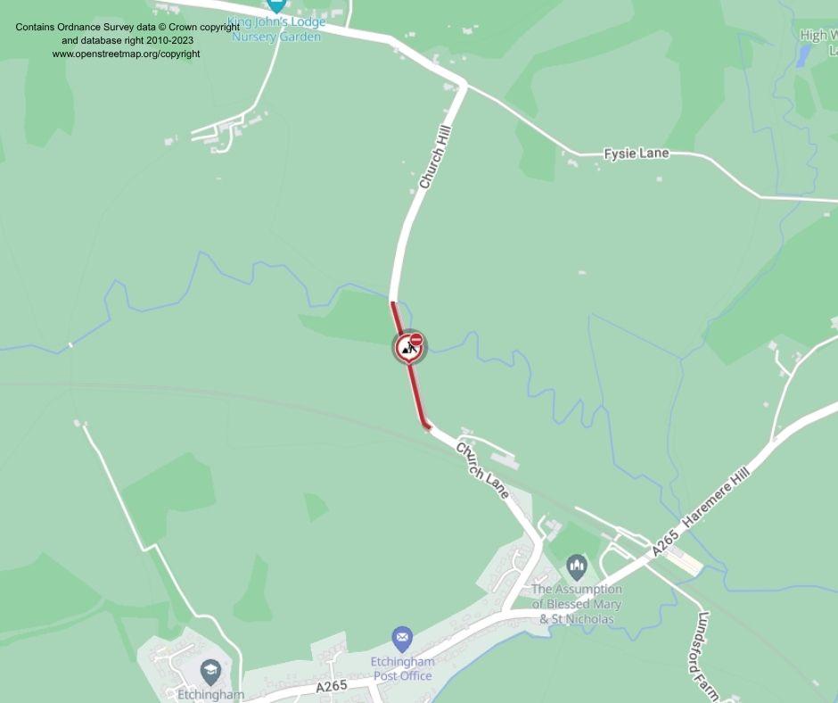 Map of works area